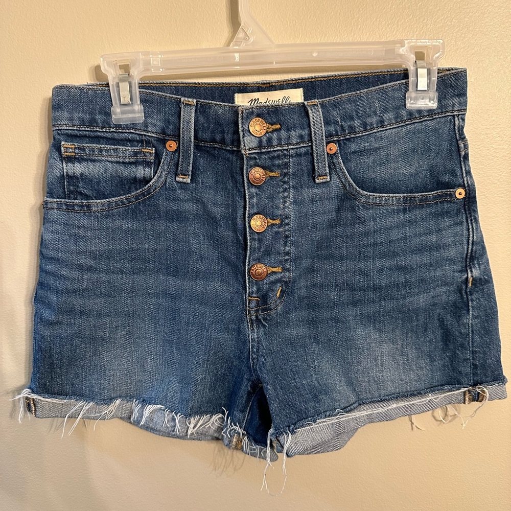Madewell High-Rise button fly Denim Shorts